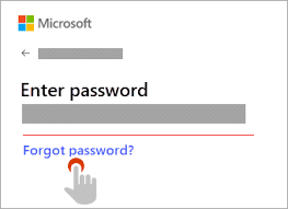 Forgot password on Microsoft account