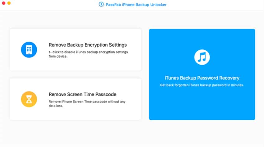 iTunes backup password recovery