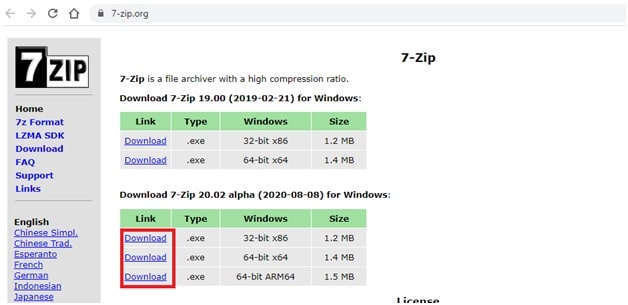 install 7zip compression tool if forgot Excel password