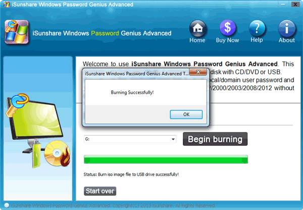 Disque de contournement du mot de passe de Windows 7