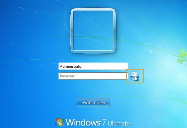 hit the arrow button to enter the Windows 7 safe mode