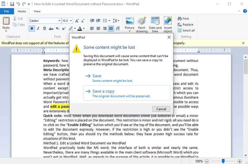 word save as pdf file not found