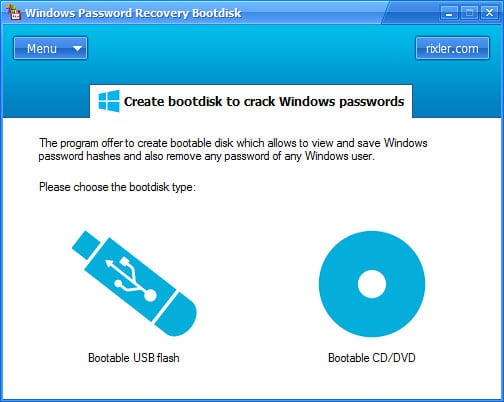 Bootdisk de récupération de mot de passe Windows