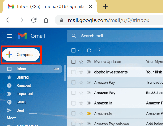 Compose on Gmail