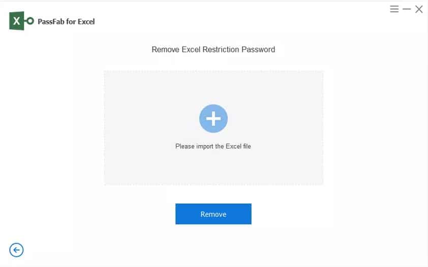 Remove Excel restriction password on PassFab for Excel