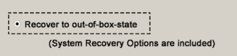 Recover to out-of-box-state in Toshiba laptop using Recovery disk