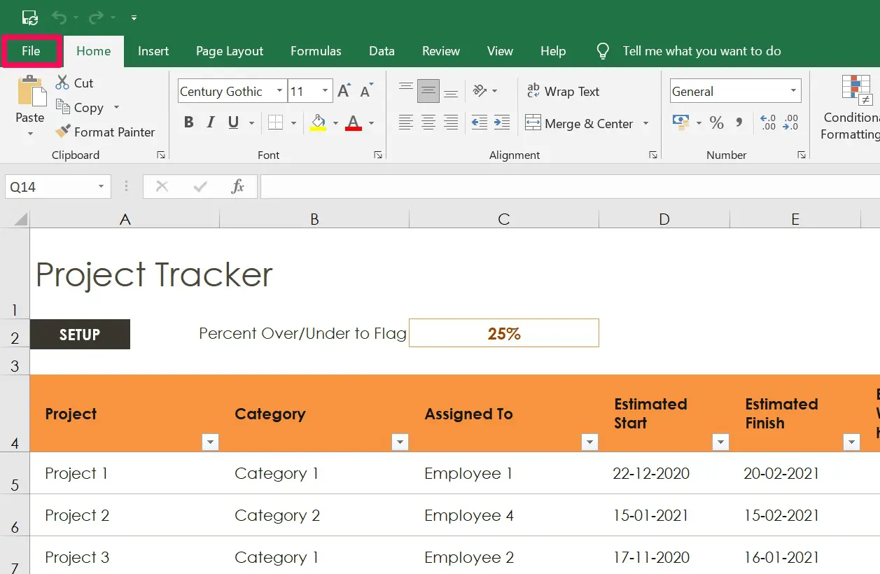 faceți clic pe fișier pentru a șterge documente recente în Excel