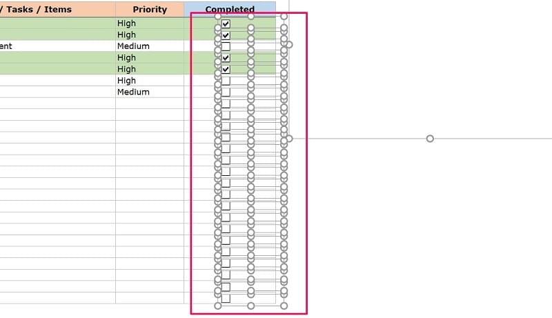 Appuyez sur la touche Suppr pour supprimer toutes les cases à cocher d'Excel.