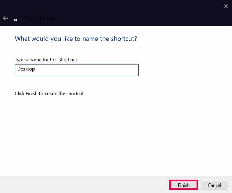 Name the shortcut which helps you go to desktop on Windows 10