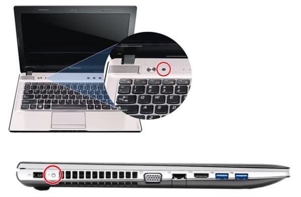 press Novo key to factory reset Lenovo laptop without password