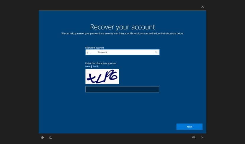 windows reset password captcha on Dell laptop