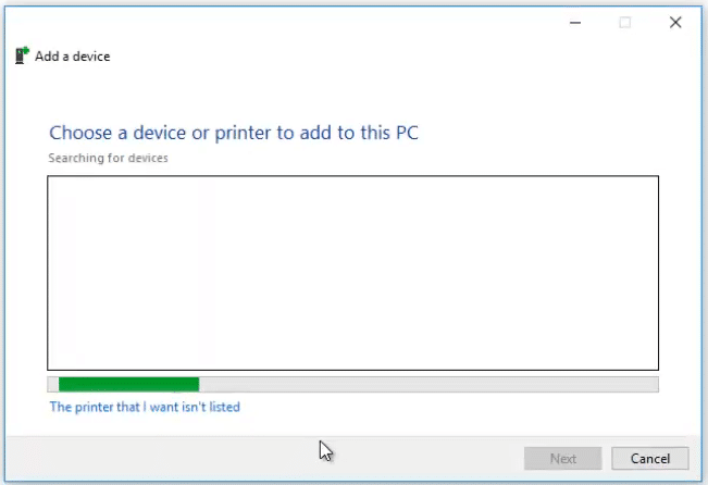 Fix Print to PDF Windows 10 Not Working via The Add a device window 