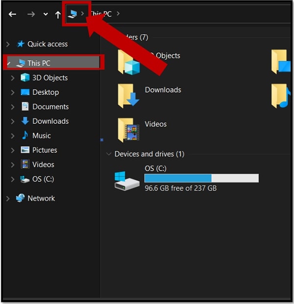 Accéder à la corbeille à partir de l'explorateur de fichiers après l'avoir supprimée de Windows 10