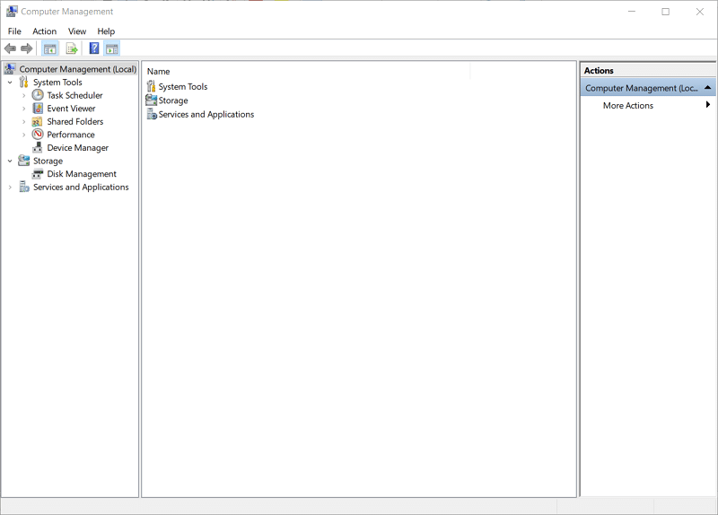 Open The Computer Management window to enable guest account