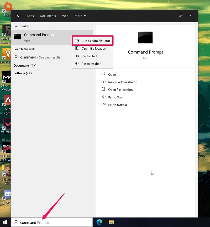 Changer le type de compte sur Windows 10 en utilisant l'invite de commande