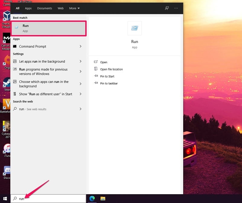 Open Disk Management in Windows 10 from the Run Window