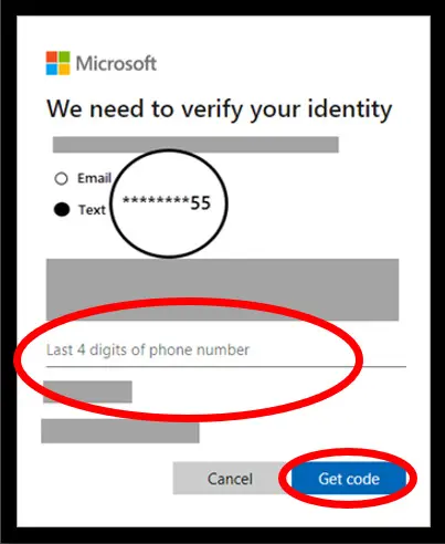 Microsoft Password reset pagina markeren van de opties om te hacken in Windows 10 admin wachtwoord met behulp van dat