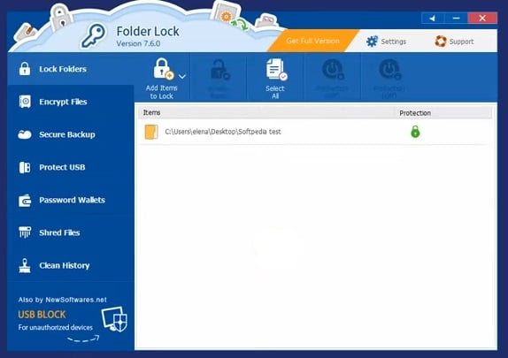 NewSoftwares Folder Lock