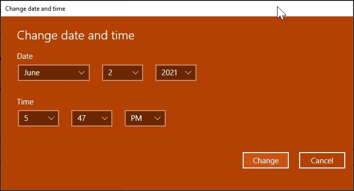 Modifier la date et l'heure dans Windows 10