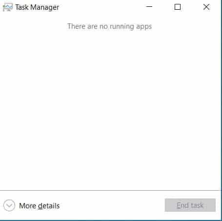 Plus de détails dans le Gestionnaire des tâches Windows 10