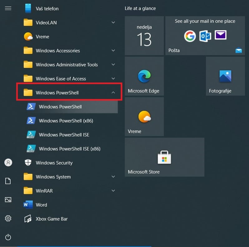 Comment ouvrir PowerShell dans Windows 10 depuis le menu Démarrer