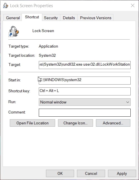 Add a Keyboard Hotkey to the Lock Screen Shortcut