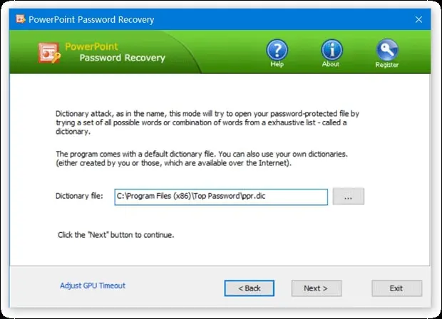 Topp Passord PowerPoint Password Recovery