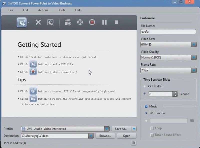 The ImTOO Convert PowerPoint to Video software