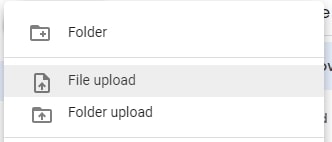 Upload file in Google drive