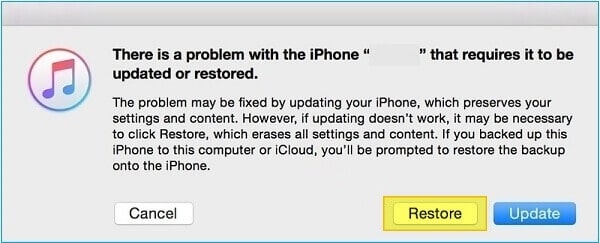 iTunes flashing the Restore or Update screen while the iPhone is put to recovery mode