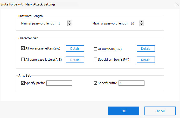 PassFab for ZIP - Cracking long and simple passwords