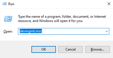 devmgmt.msc dans Windows 10