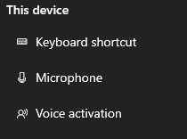 This device of Cortana settings in Windows 10