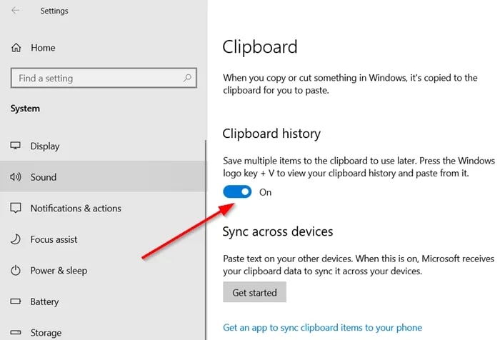 Clipboard History May Need To Be Enabled Windows 10