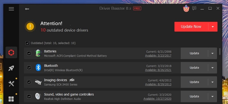 The Driver Booster software
