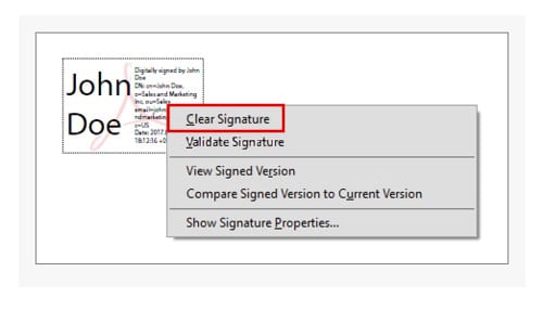 Suppression manuelle d'une signature dans un PDF sous Windows 10