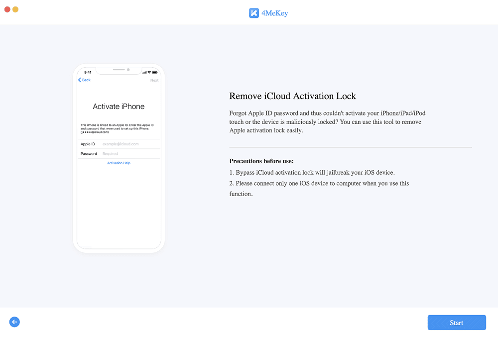 4MeKey Connect iCloud Account