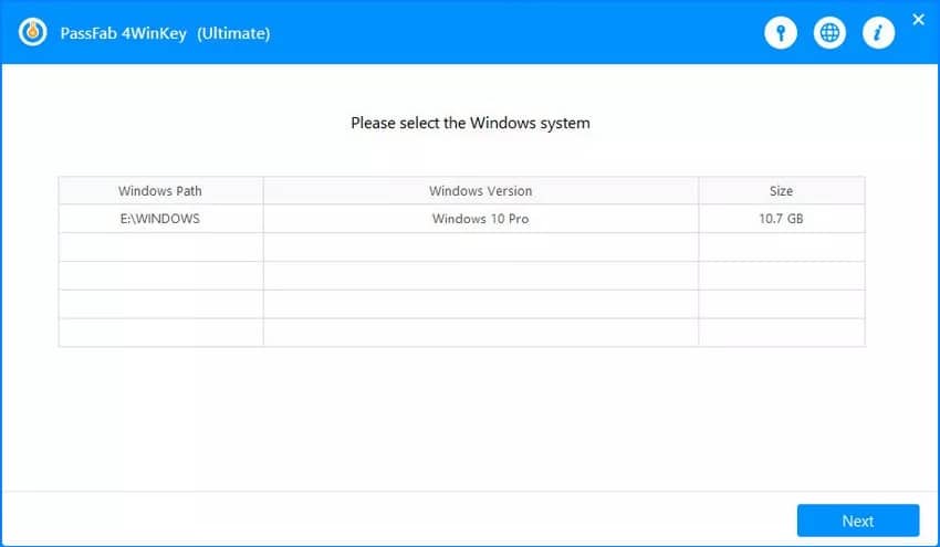 select Windows OS version in 4WinKey