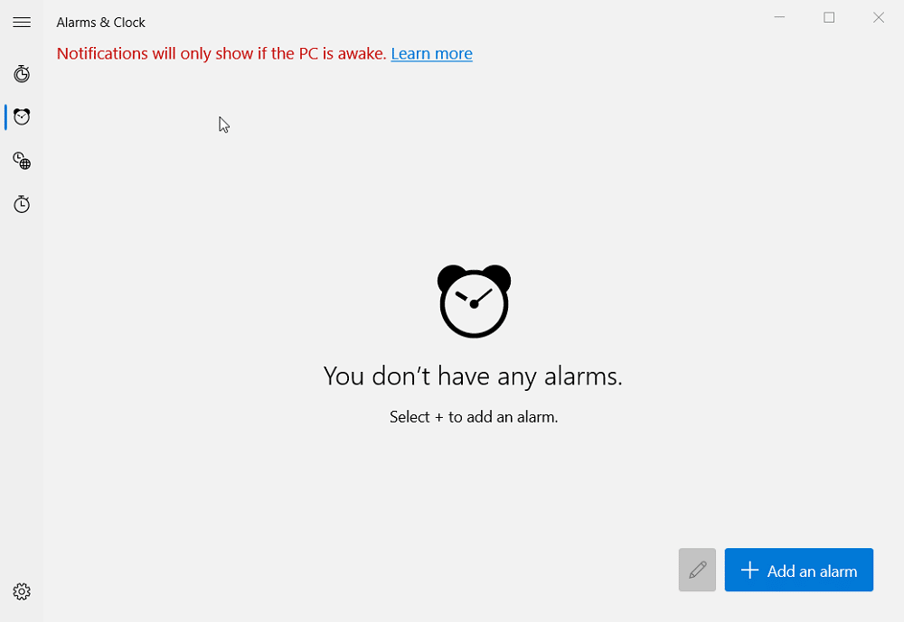 use Alarms and Clock in Windows 10