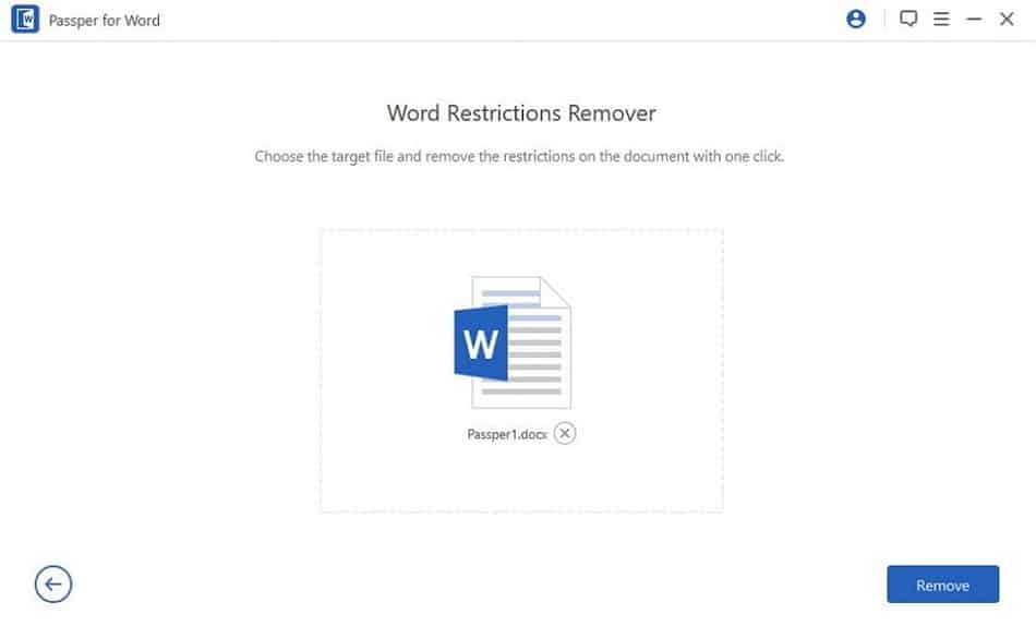 passper for word remove restrictions